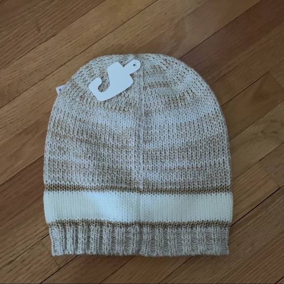 NWT Michael Kors Cream Knit winter Beanie Hat - Picture 3 of 5